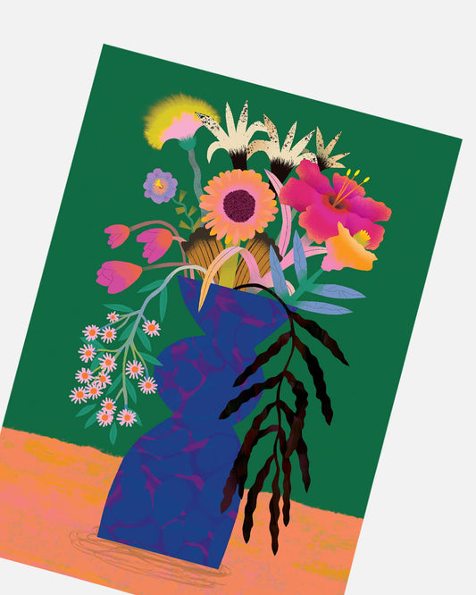 Flower Bunch Green | XL Postcard